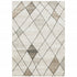 3' X 5' Beige Grey Tan And Brown Geometric Power Loom Stain Resistant Area Rug
